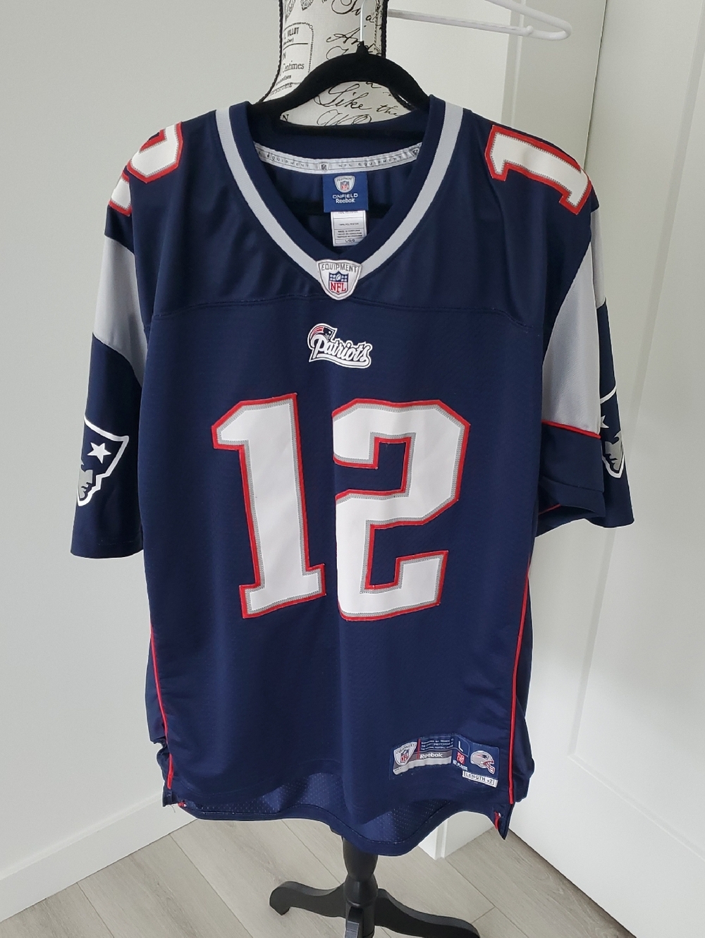 Reebok Navy and White NFL Onfield Jersey
